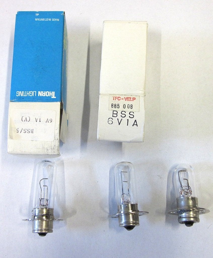 3 Toonlampen BSS 6 Volt-1 Amp. voor 16mm projectors, Audio, Tv en Foto, Ophalen, 16mm film