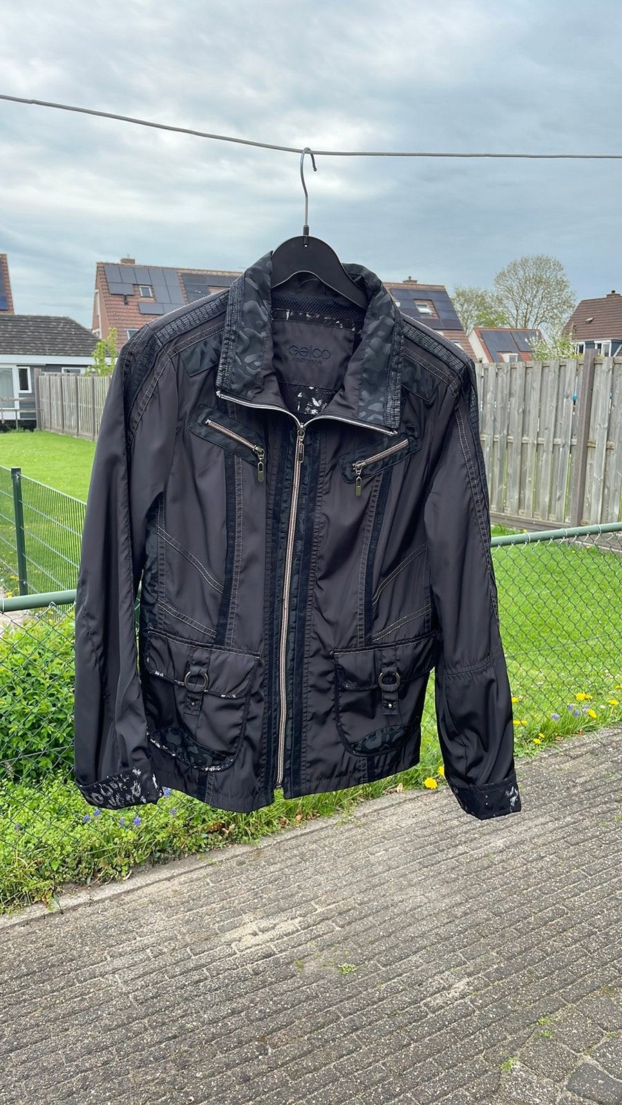Mooie zwarte dames jas van Gelco maat 38, Kleding | Dames, Ophalen of Verzenden, Zo goed als nieuw, Maat 38/40 (M), Zwart