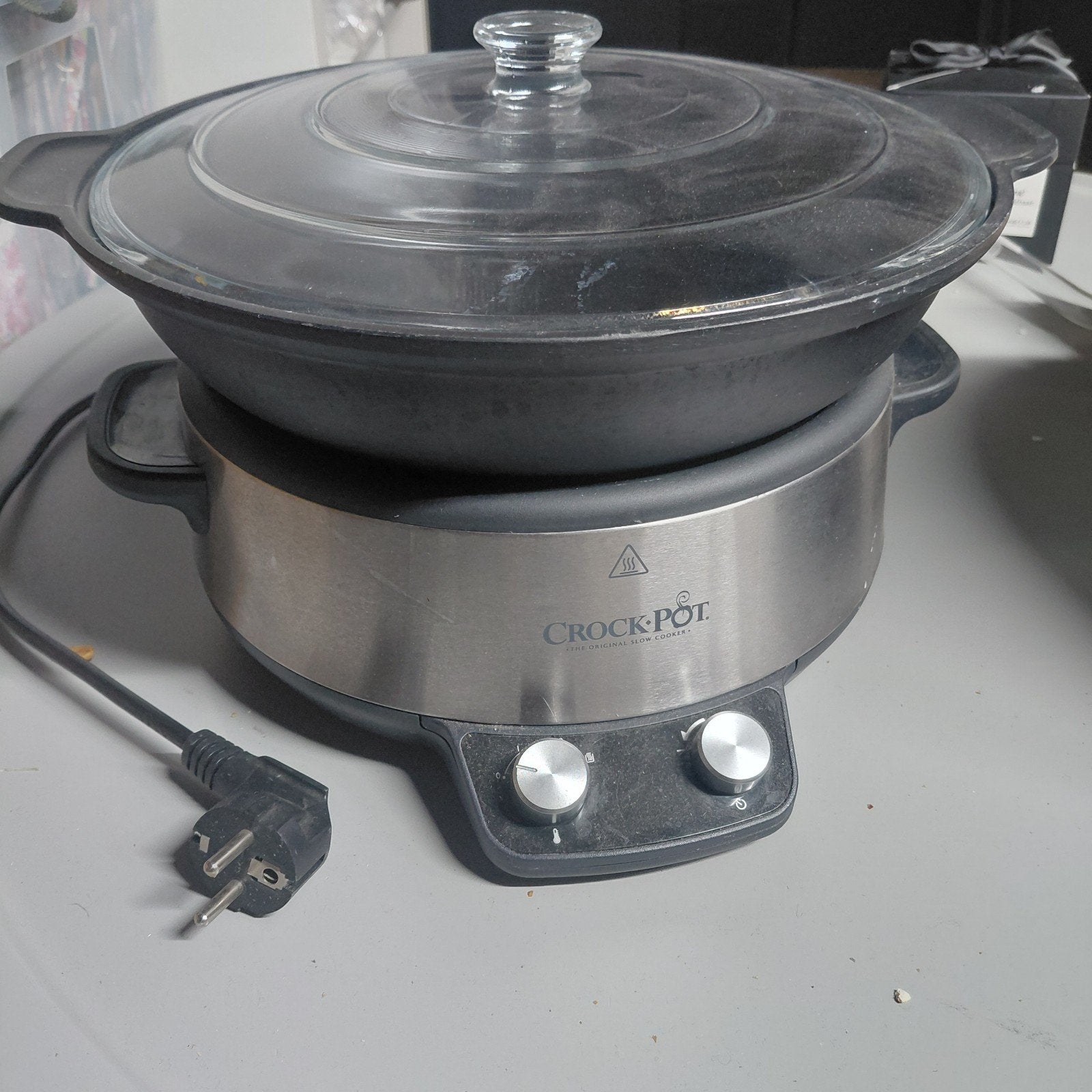 Slow-cooker - crockpot, Ophalen of Verzenden, Zo goed als nieuw, Gietijzer, Overige typen