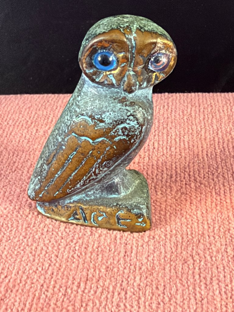 Bronzen uil van Athena uit Griekenland, Ophalen of Verzenden, Zo goed als nieuw, Dier
