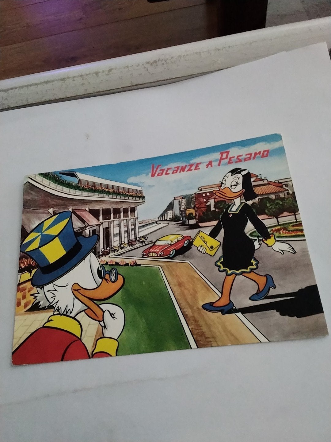 Vintage Disney Ansichtkaart - Dagobert Duck en Katrien Duck, Ophalen of Verzenden, 1960 tot 1980, Gelopen