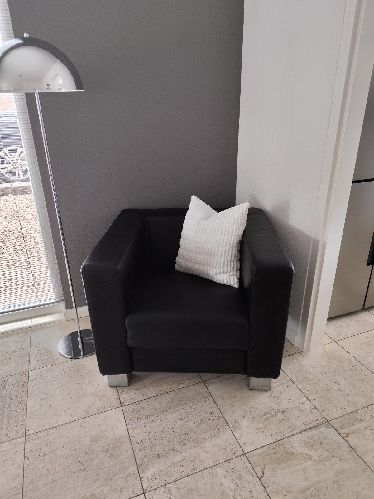Echte leren fauteuil, Huis en Inrichting, Ophalen, Zo goed als nieuw, 50 tot 75 cm, Leer