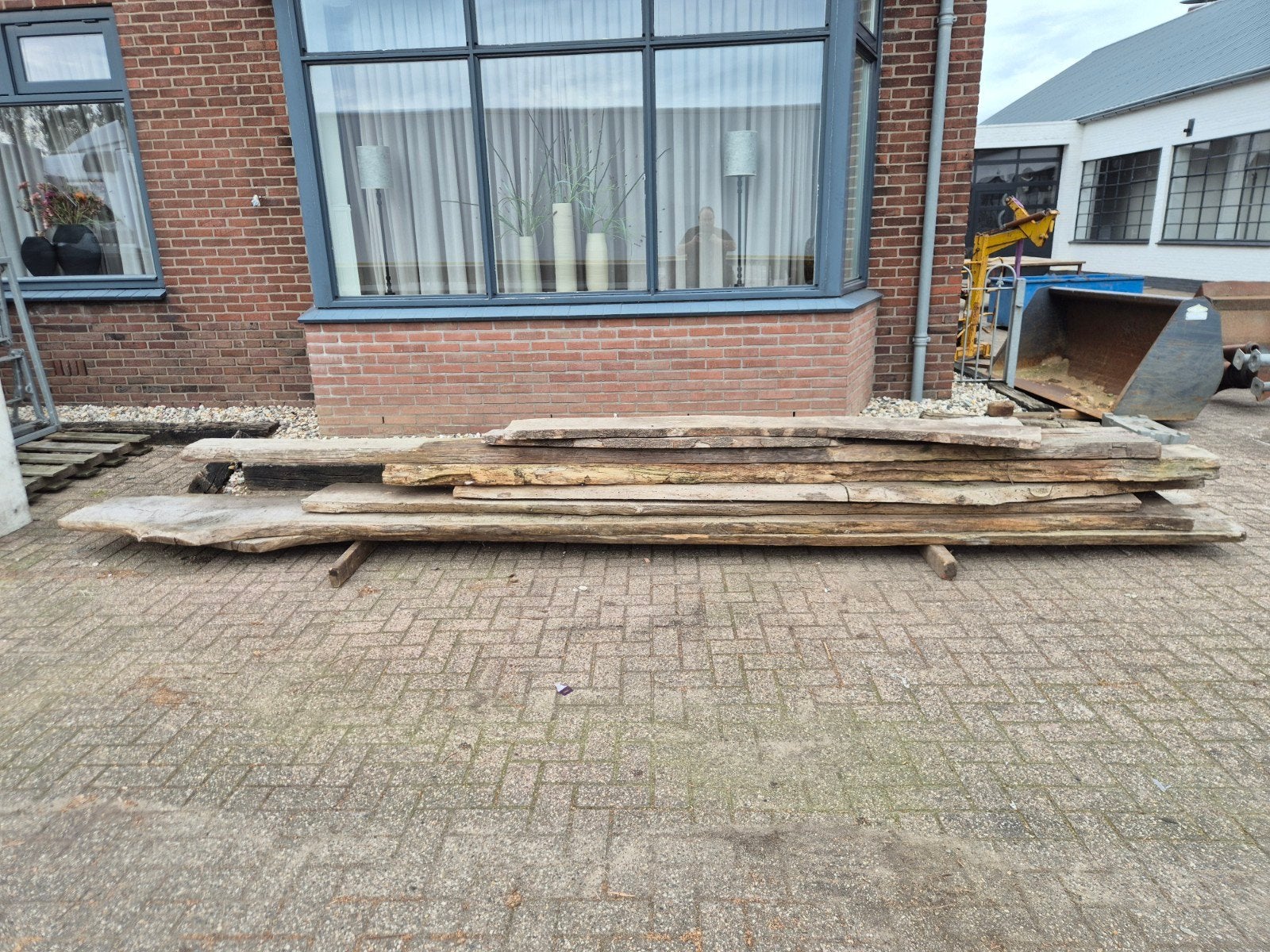 Oude eiken planken - Rustiek en robuust, Ophalen, Gebruikt, Eiken, Plank