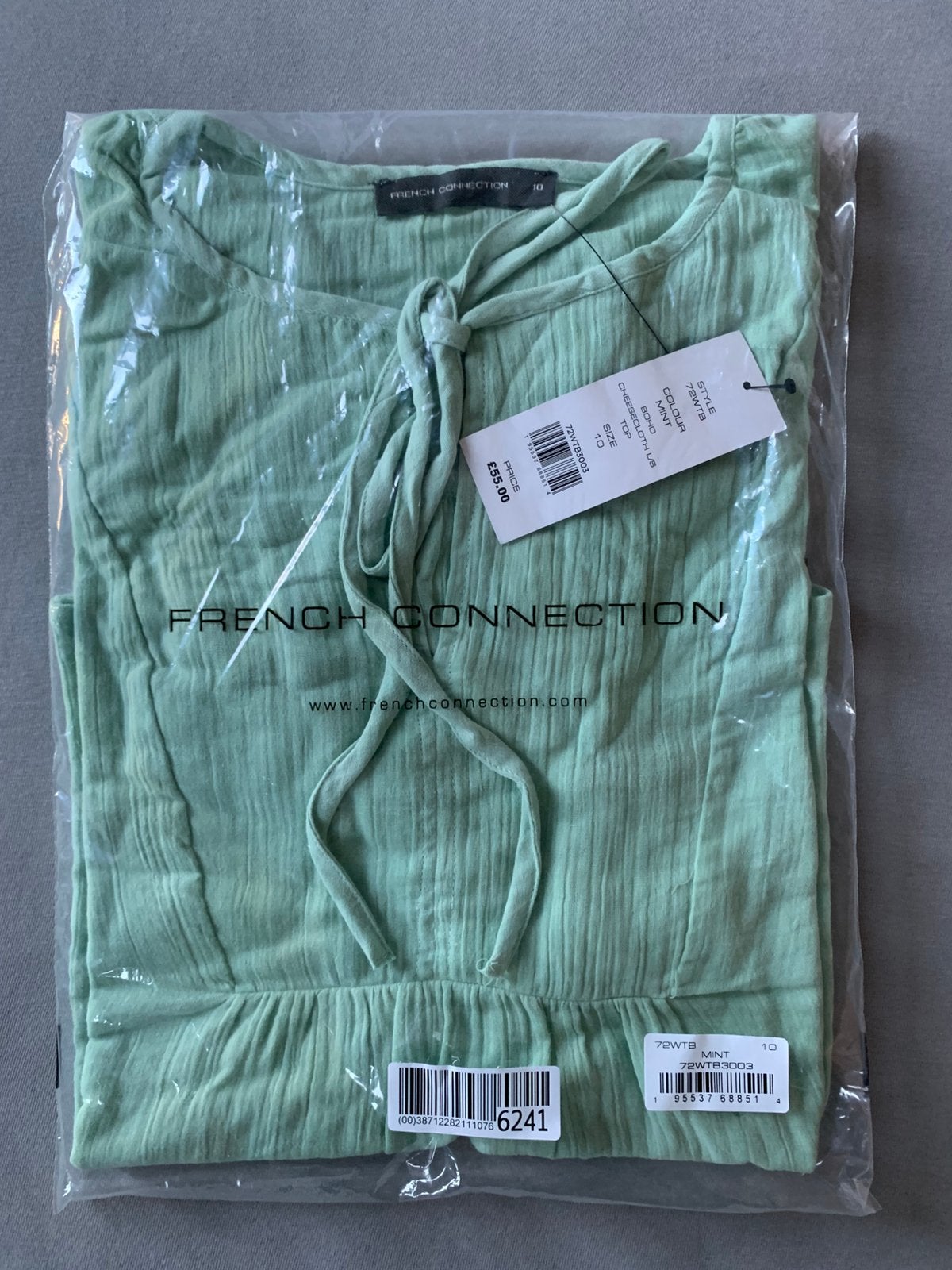 French Connection Boho Cheesecloth Top, Ophalen of Verzenden, Nieuw, Groen