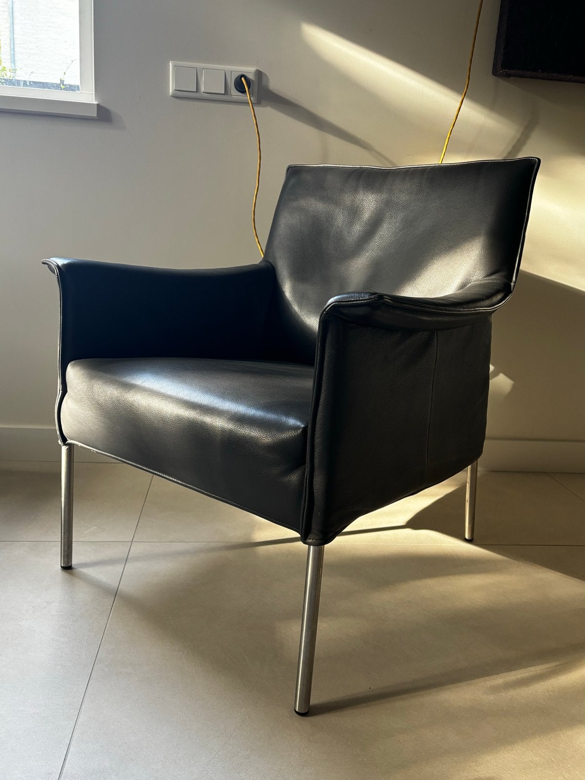 Limec fauteuil / Design on Stock, Ophalen, Zo goed als nieuw, Leer, 75 tot 100 cm