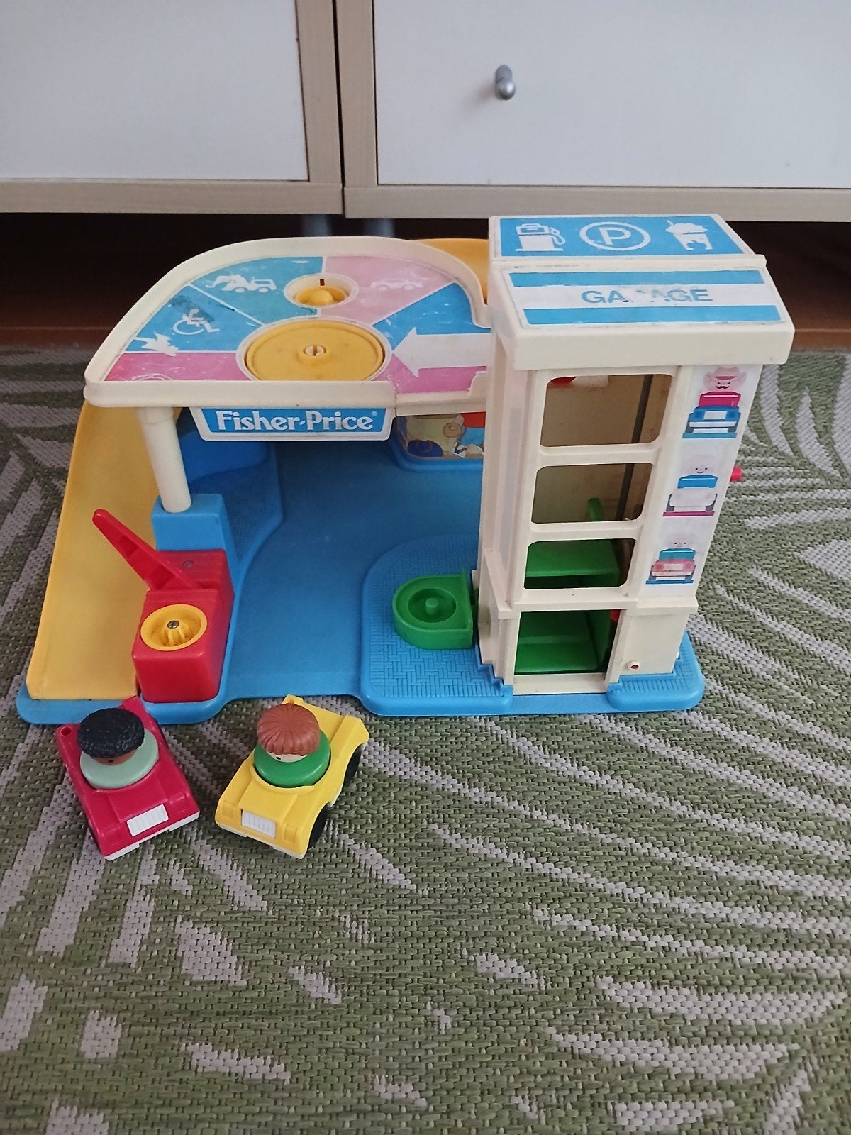 vintage fisher price garage, Ophalen of Verzenden, Gebruikt, Speelset