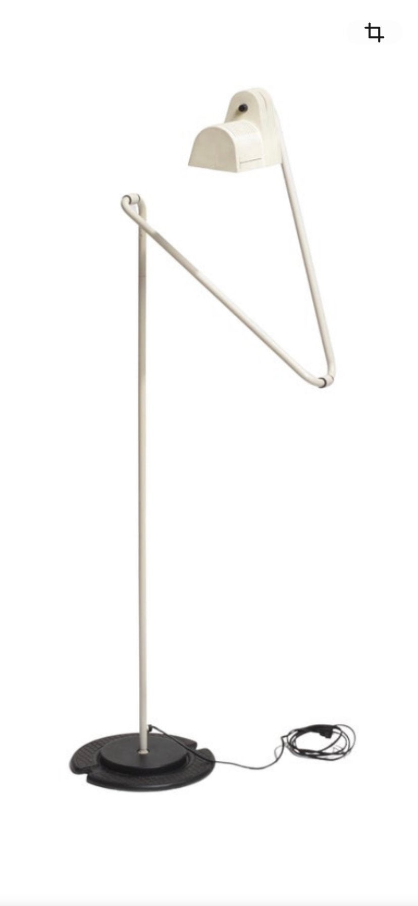 Vintage Vloerlamp, Jaren '80 Design, Beige Metaal, Ophalen of Verzenden, Gebruikt, Metaal, 150 tot 200 cm