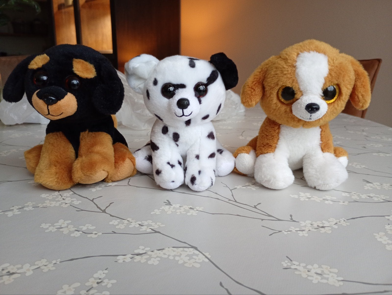 Set van 3 Ty Beanie Boos hondjes, Zo goed als nieuw, Meerkleurig, Klein (minder dan 20 cm), Ty