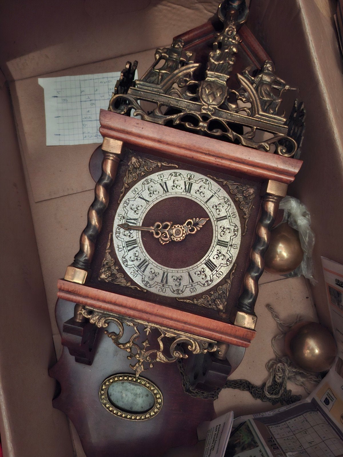 vintage zaanse wandklok, Ophalen