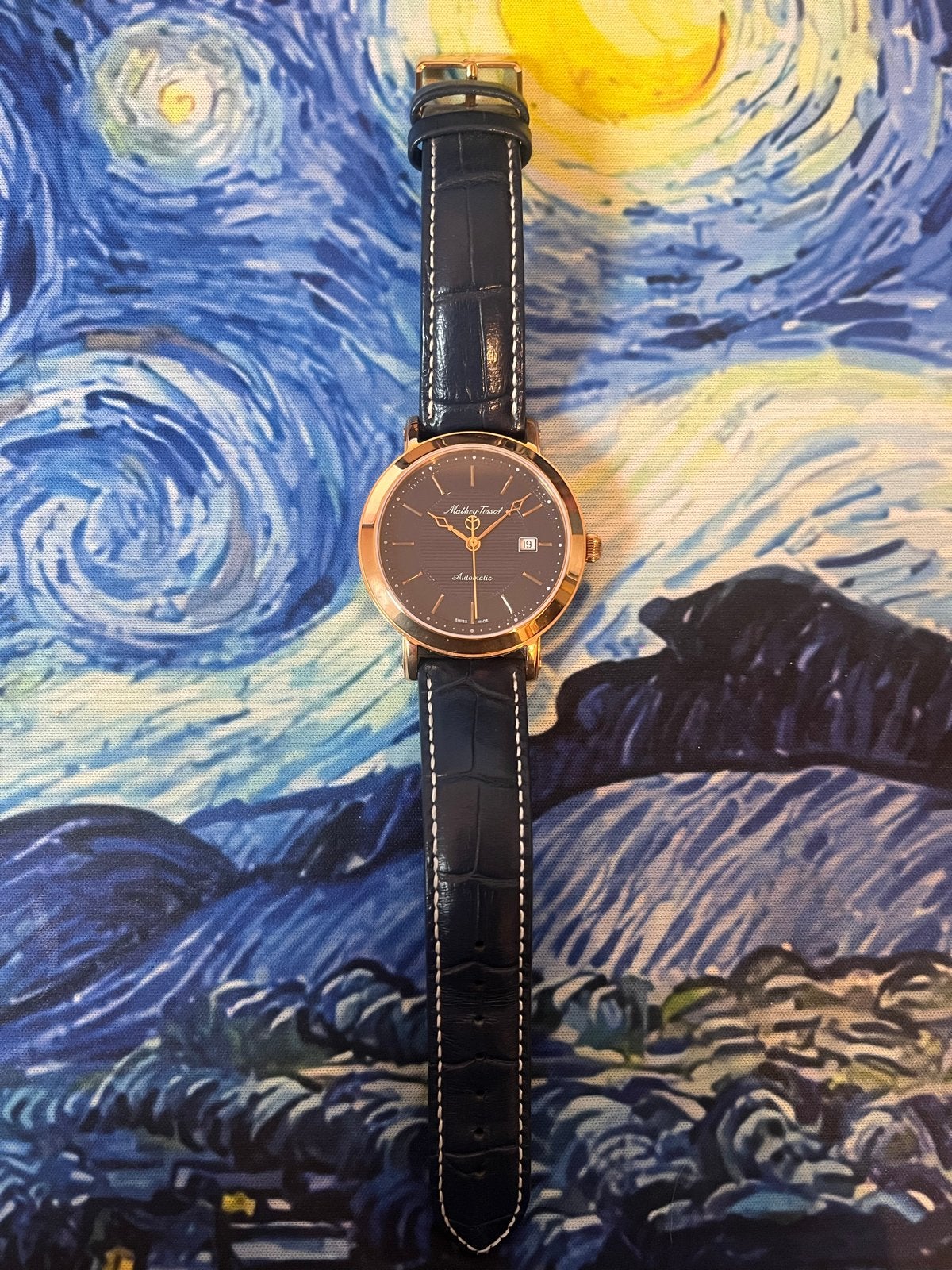 Mathey-Tissot Automatisch Horloge, Sieraden, Tassen en Uiterlijk, Horloges | Heren, Overige materialen, Leer, Polshorloge, Nieuw