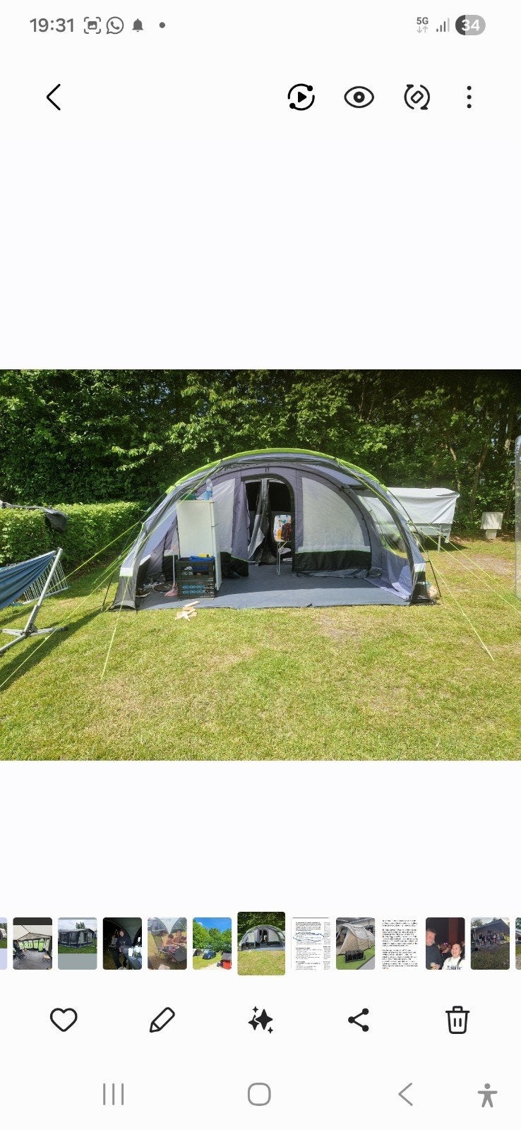 Obelink Lugano 6 XL Excellent CoolDark tunneltent, Caravans en Kamperen, Tenten, Ophalen, Zo goed als nieuw, Tot en met 4