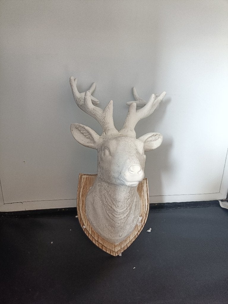 wanddecoratie van een eland, 30 cm, Hout, Ophalen of Verzenden, Zo goed als nieuw