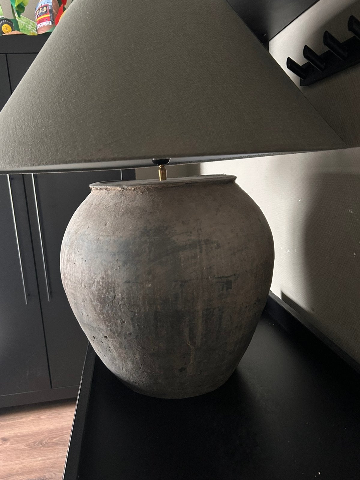 Landelijke kruiklamp, Huis en Inrichting, Lampen | Tafellampen, Ophalen, Zo goed als nieuw