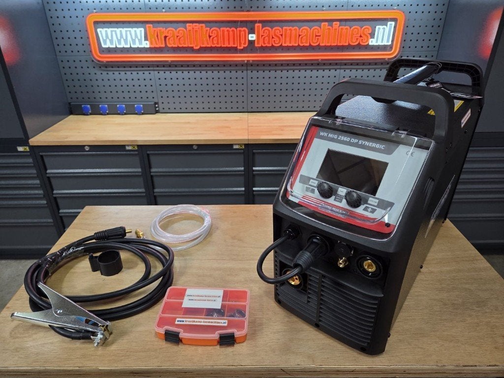 Weldkar MIG 2560 Dubbel pulse 250a Synergic - 400 Volt, Doe-het-zelf en Verbouw, Gereedschap | Lasapparaten, Ophalen of Verzenden