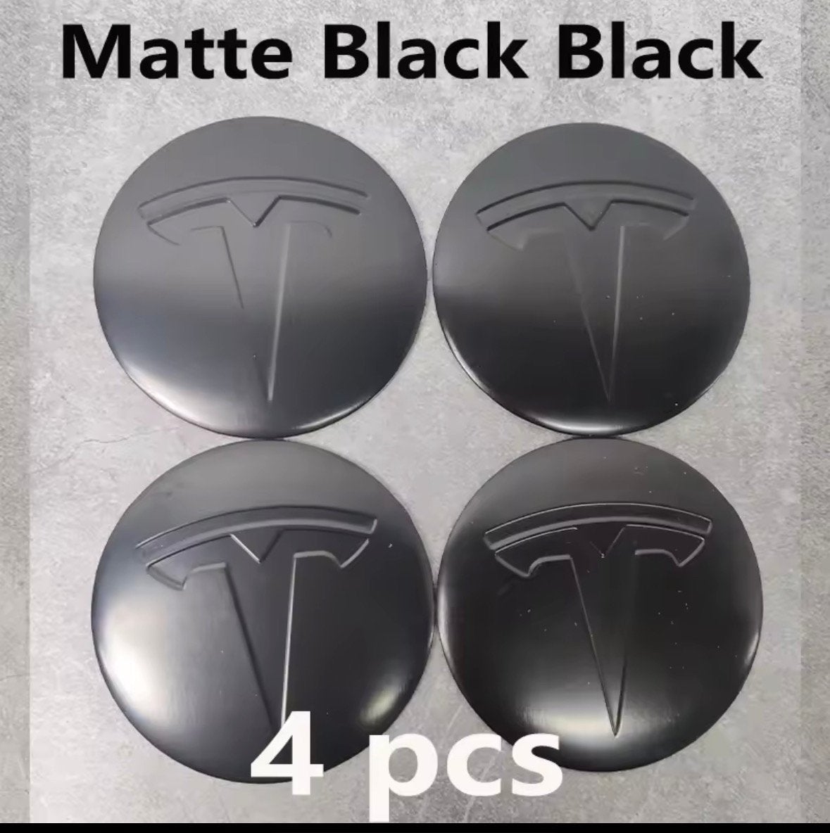 Tesla centercap sticker black/silver en matt black, Auto diversen, Wieldoppen, Ophalen of Verzenden, Nieuw