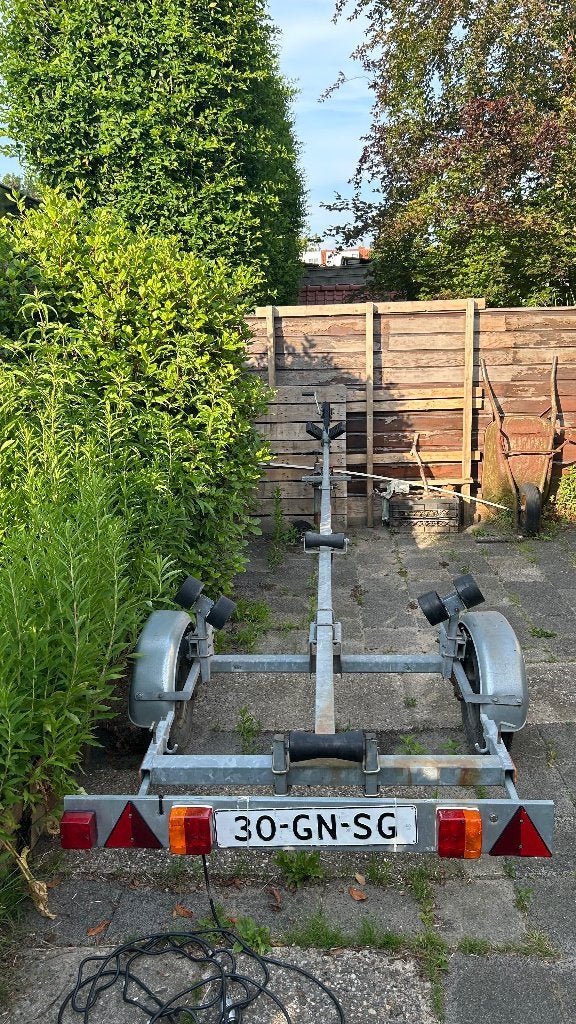 Boottrailer 4 meter ongeremd, Watersport en Boten, Ophalen, Gebruikt, Staal, Overige brandstoffen