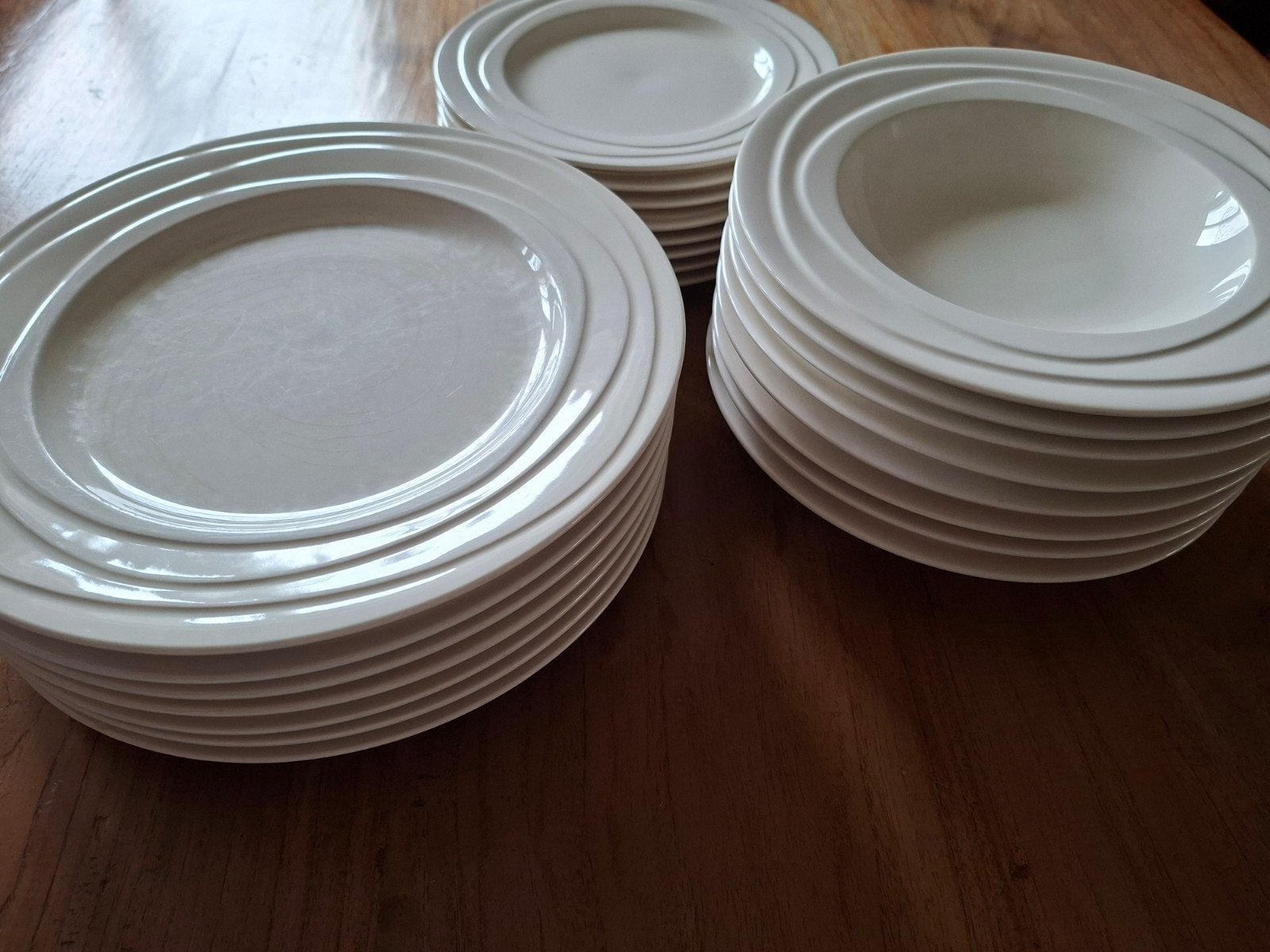Servies 6 pers, Huis en Inrichting, Keuken | Servies, Ophalen, Gebruikt, Overige merken, Bord(en)