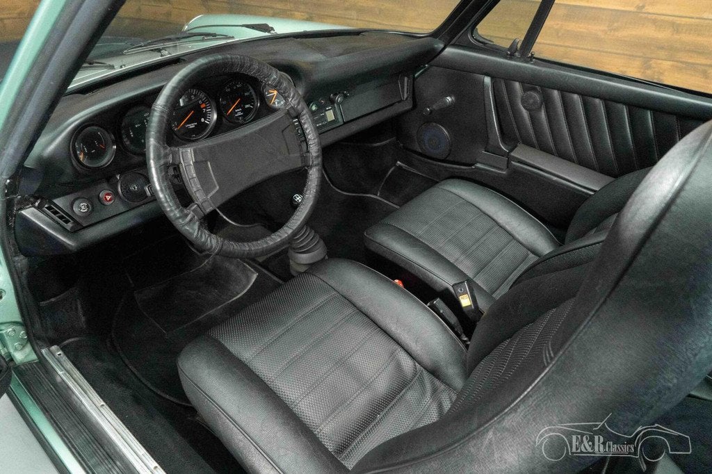 Porsche 911 S Targa | 1976, Auto's, Achterwielaandrijving, Zwart, Cabriolet, Leder
