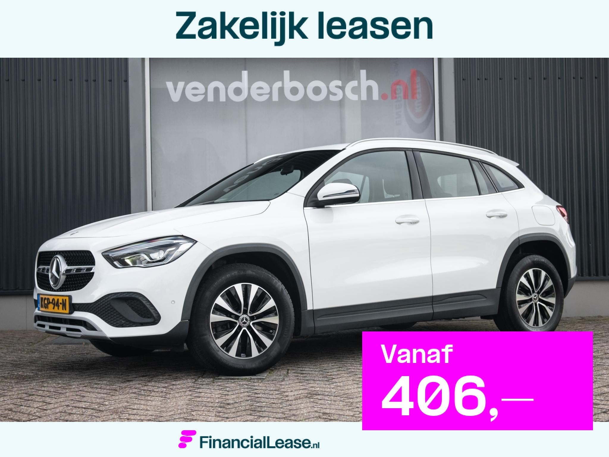 Mercedes-Benz GLA-klasse 250 e Style 218pk | PHEV | Camera |, 16 kWh, Leder en Stof, Wit, Bedrijf