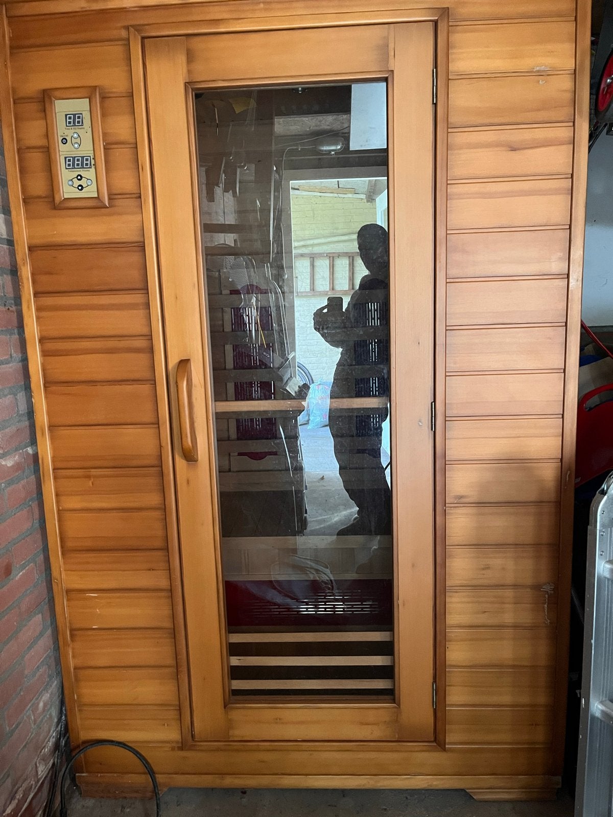 Infrarood sauna met radio en verlichting, Ophalen, Gebruikt, Infrarood, Complete sauna