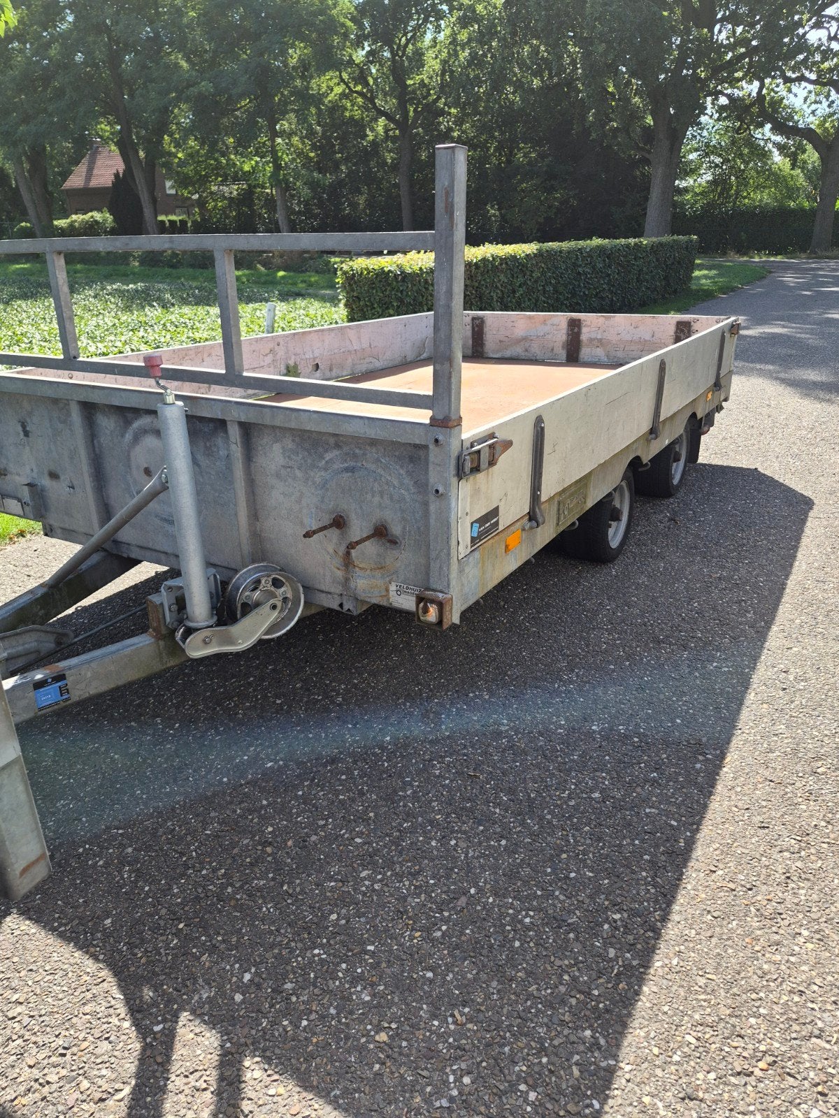plateauwagen machinetransporter veldhuis, Auto diversen, Ophalen of Verzenden