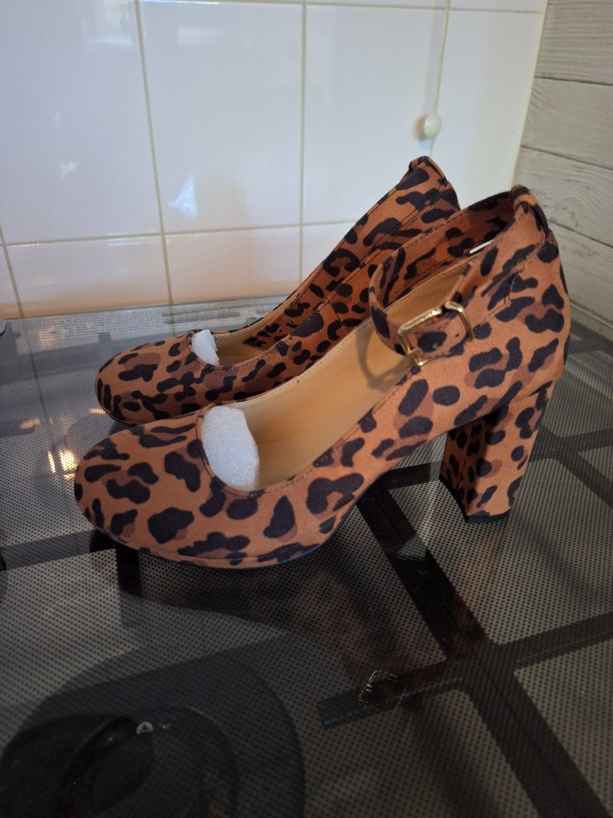 Nieuwe Luipaardprint Pumps met Enkelbandje, Kleding | Dames, Ophalen, Pumps, Bruin, Nieuw