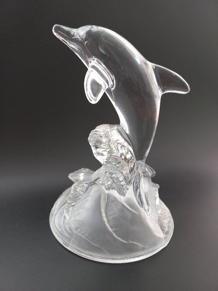 Kristal Glas Beeldje Dolfijn D'Arques France, Antiek en Kunst, Antiek | Glas en Kristal, Verzenden