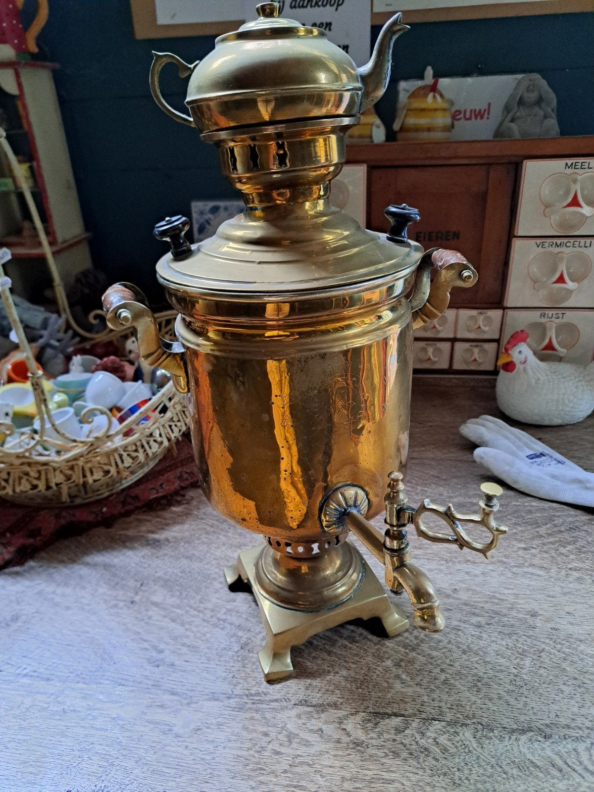 Traditionele koperen Samovar, Ophalen of Verzenden