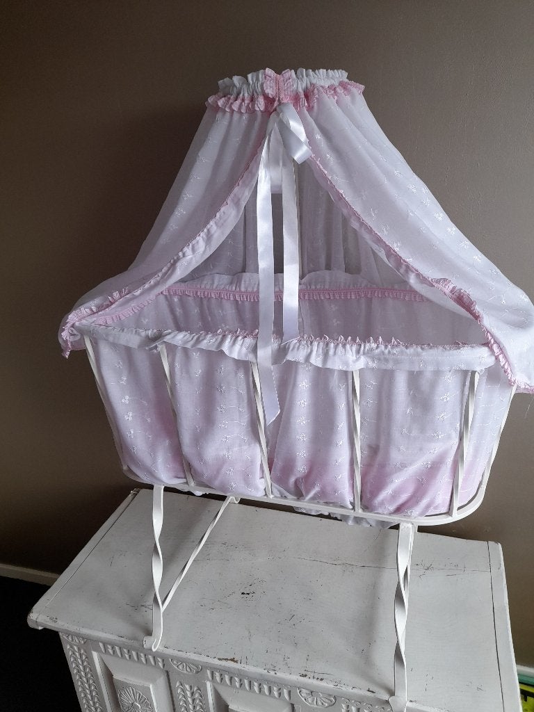 Brocante smeedijzeren poppenwieg met hemel, Kinderen en Baby's, Ophalen, Gebruikt, Overige typen
