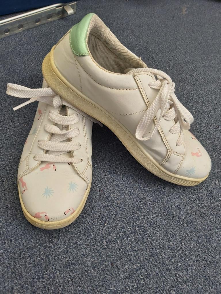 sneakers met flamingo print, Meisje, Schoenen, Ophalen of Verzenden, Zo goed als nieuw