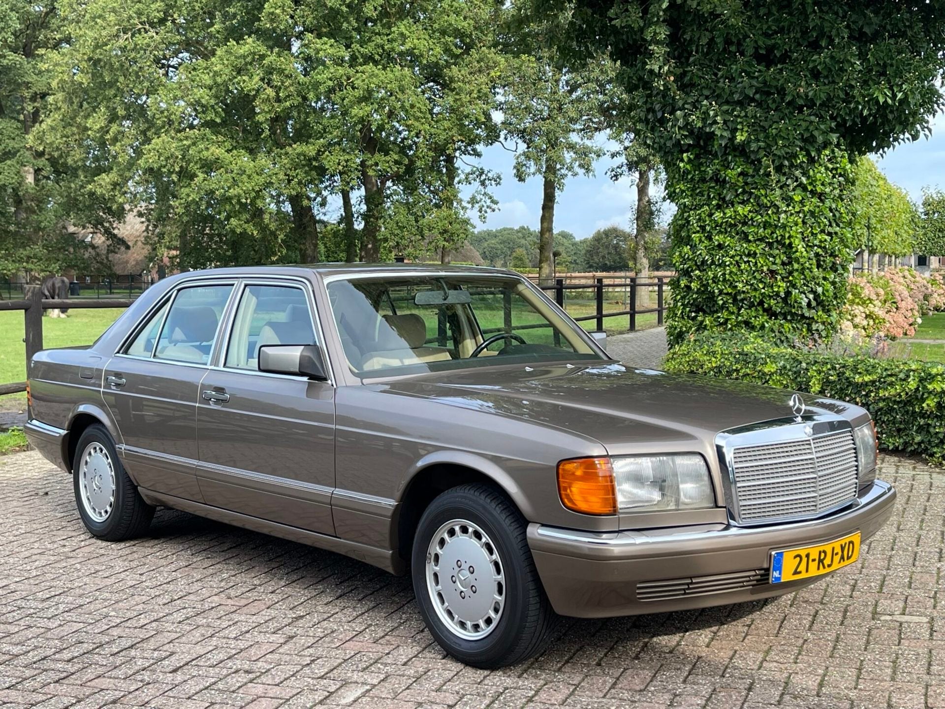 Mercedes-Benz S-klasse 420 SE W126 in zeer mooie staat, Auto's, Automaat, Achterwielaandrijving, Beige, Bruin