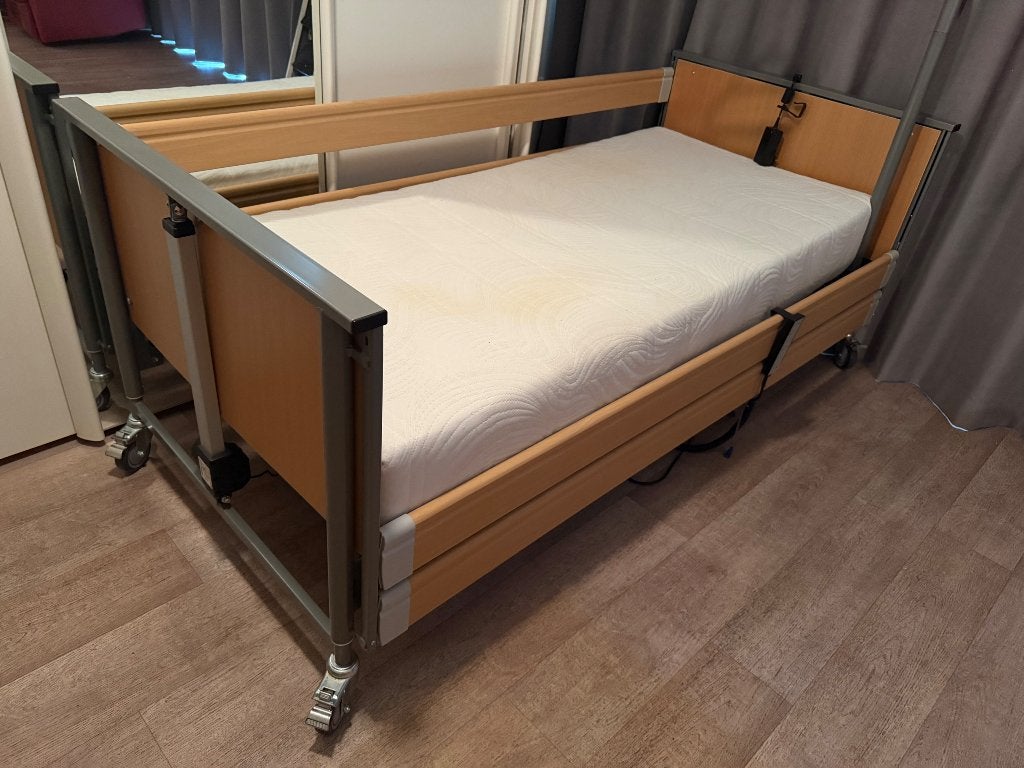 Senioren hoog-laag bed, Ophalen, Verstelbaar, 90 cm, Eenpersoons