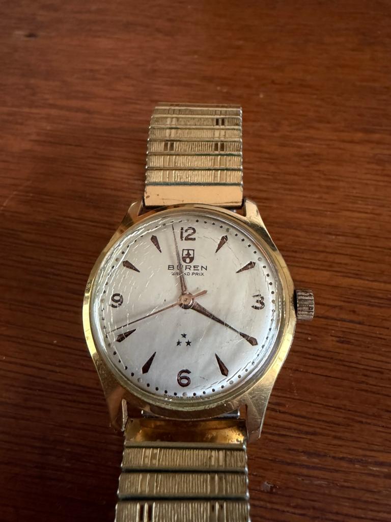 Buren grand prix 3 * dames horloge igst., Sieraden, Tassen en Uiterlijk, Horloges | Antiek, Ophalen of Verzenden, Staal, Overige merken