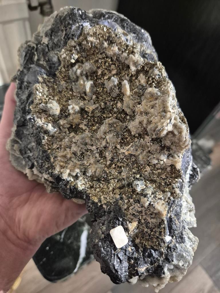Rohrencalciet met kwarts, pyriet en chalcopyriet, Ophalen, Mineraal