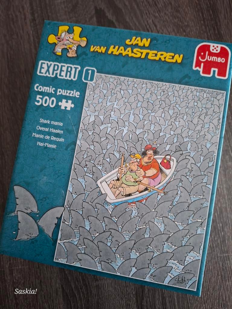 Jan van Haasteren 500 "overal haaien", Ophalen, 500 t/m 1500 stukjes, Zo goed als nieuw