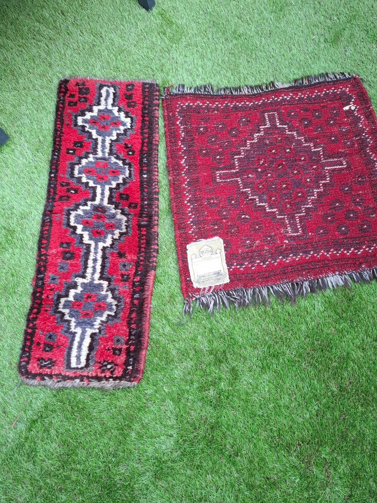 2 Perzische tafeltapijten Shiraz Teheran Miro Holland, Minder dan 50 cm, Gebruikt, Minder dan 50 cm, Ophalen of Verzenden