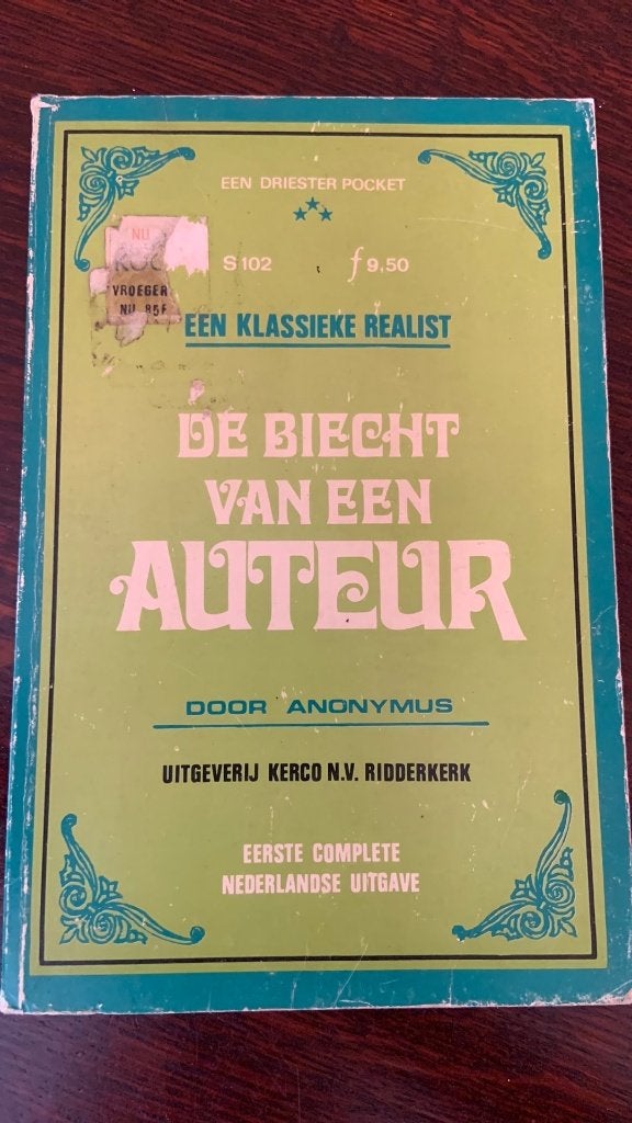 De biecht van een auteur - Anonymus, Ophalen of Verzenden