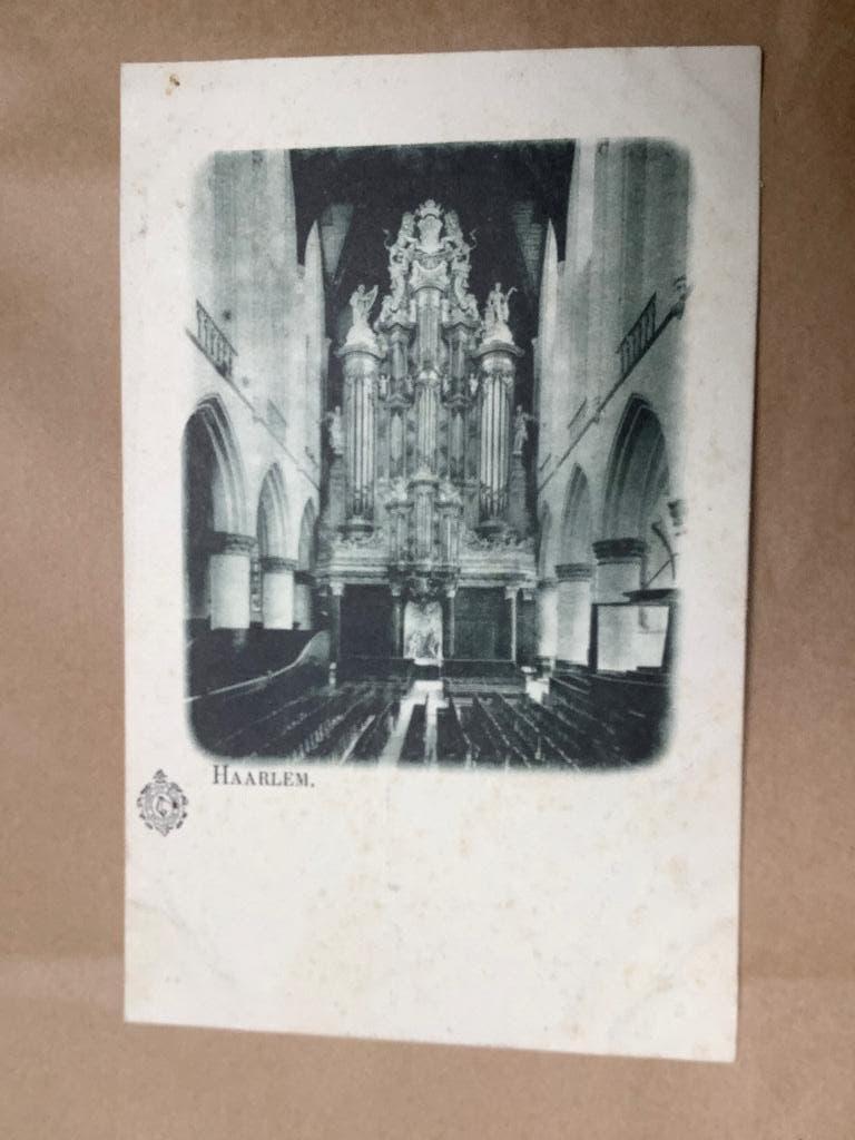 Haarlem, orgel Groote Kerk, vroege kaart, Ophalen of Verzenden, Voor 1920, Noord-Holland