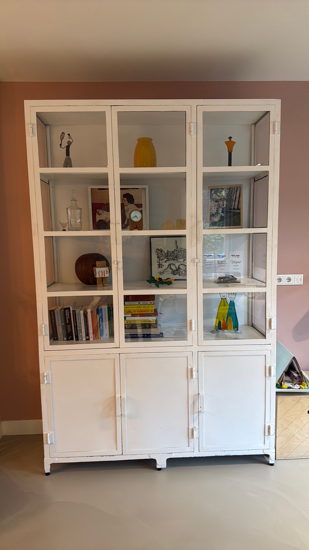 Witte stalen kast. Gigameubel Lott, Huis en Inrichting, Ophalen, 150 tot 200 cm, Zo goed als nieuw, Metaal