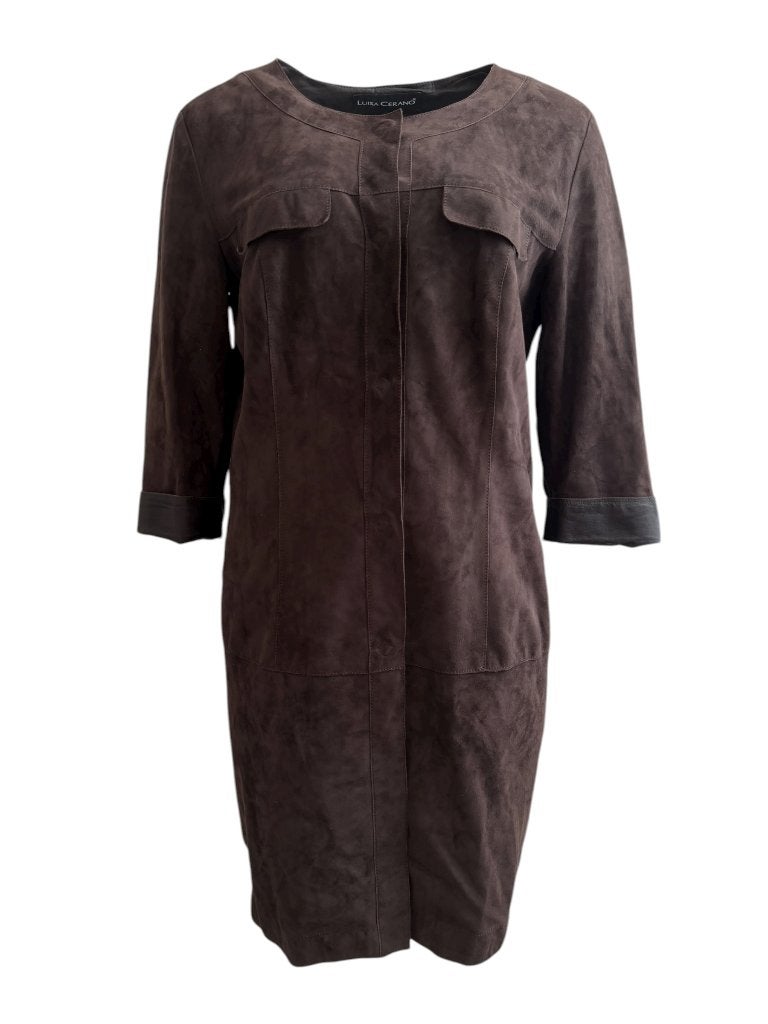 Luisa Cerano jurk L, Kleding | Dames, Bruin, Maat 42/44 (L), Ophalen of Verzenden, Zo goed als nieuw