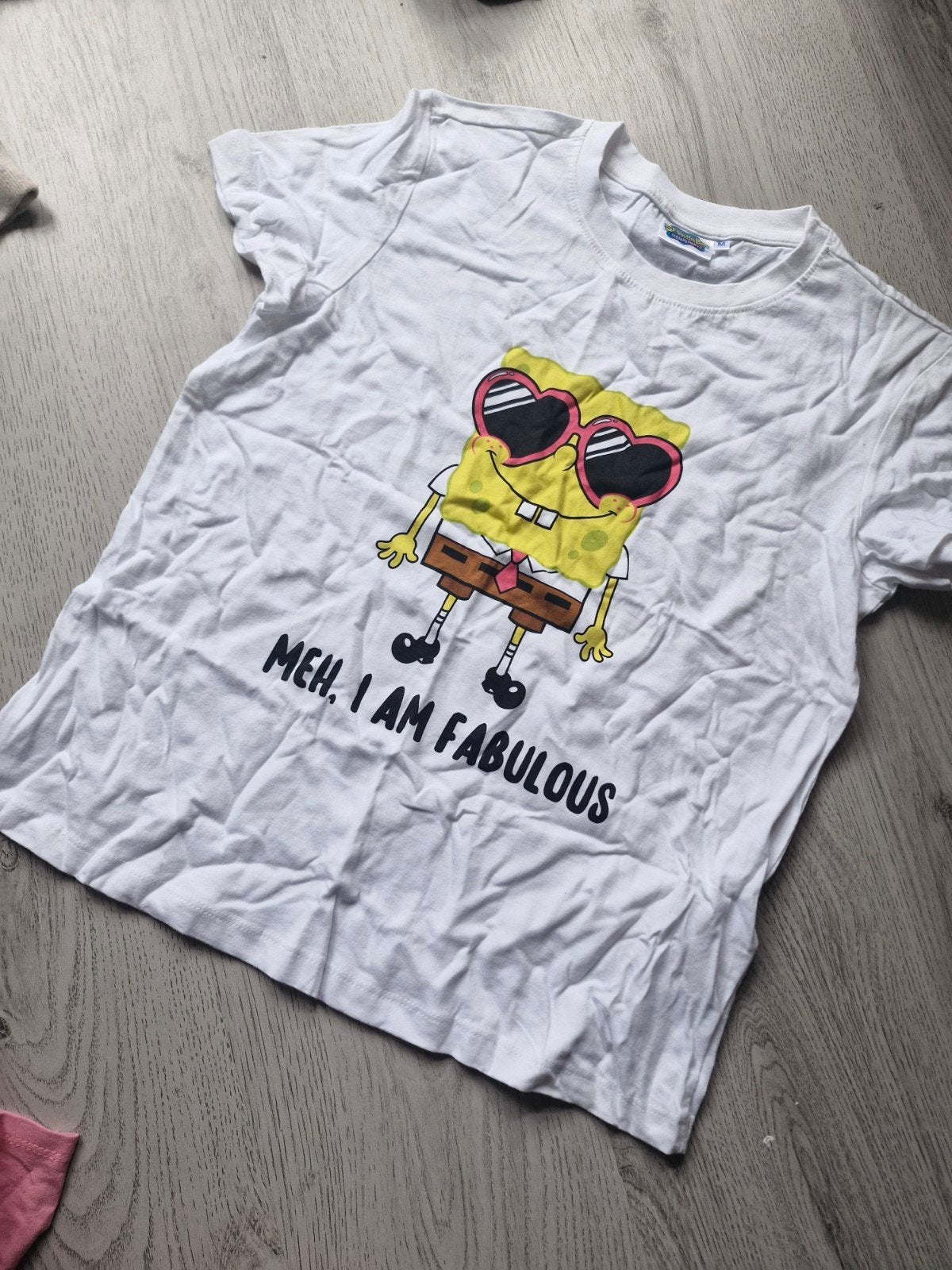 Spongebob shirt maat M (valt als 170), Ophalen of Verzenden, Gebruikt, Spongebob Squarepants, Shirt of Longsleeve