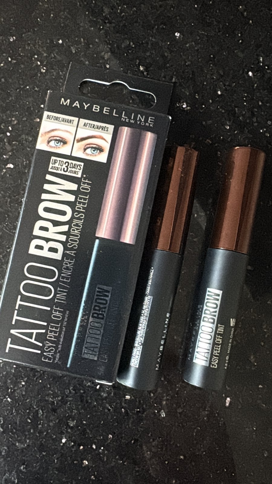 Maybelline tattoo brow dark brown (2stuks), Ogen, Bruin, Nieuw, Ophalen of Verzenden