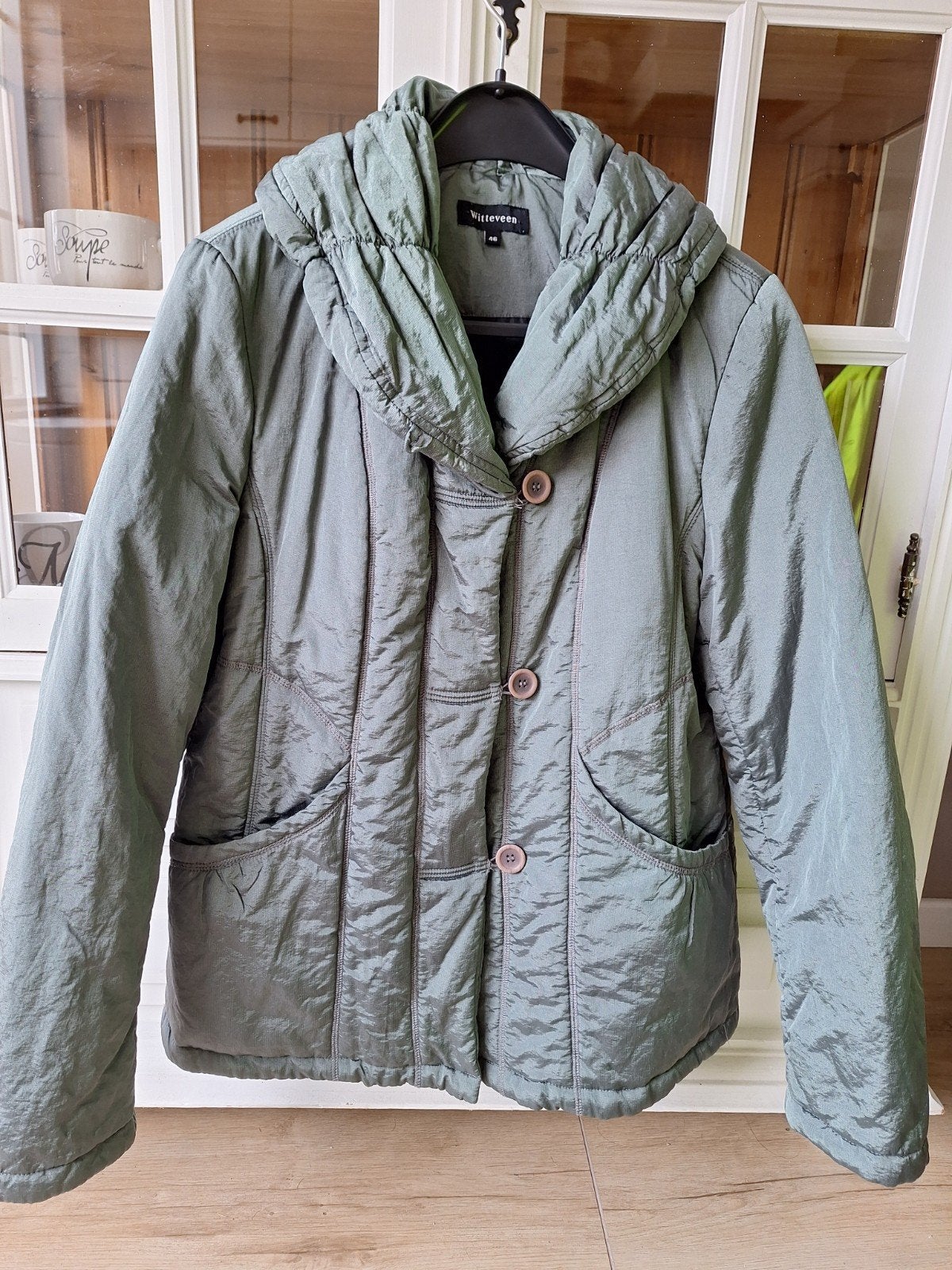 TE KOOP: Mooie winterjas dames, Blauw, Maat 46/48 (XL) of groter, Ophalen of Verzenden, Zo goed als nieuw