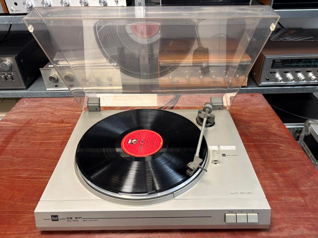 Dual CS 511 auto return platenspeler incl garantie, Ophalen, Refurbished, Platenspeler, Dual