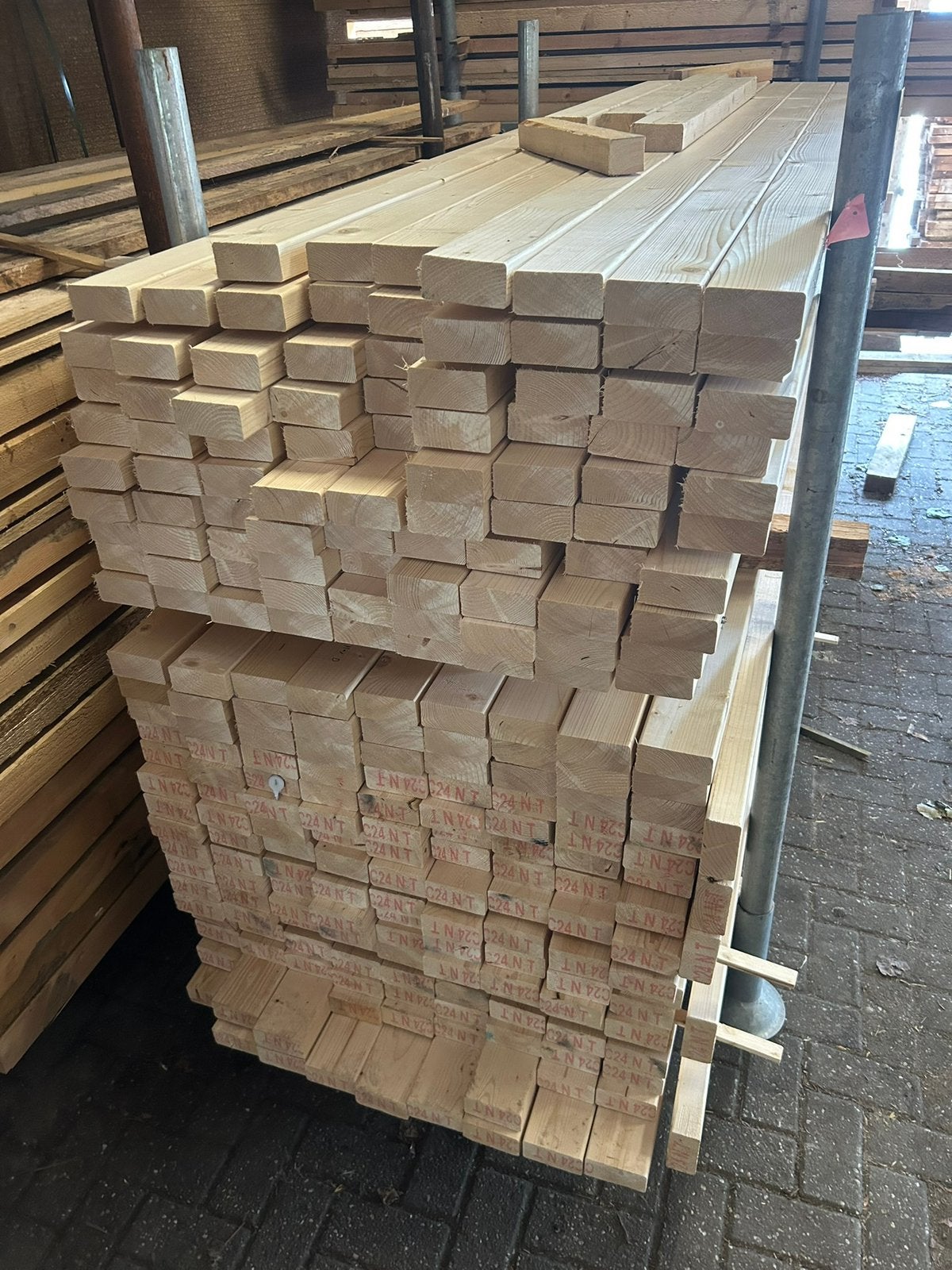 Geschaafde planken, Tuin en Terras, Palen, Balken en Planken, Ophalen, Zo goed als nieuw, 250 cm of meer, Balken