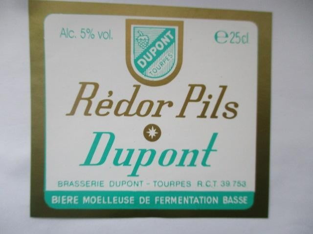 bieretiket Belgie 30-3 (B18) dupont, Ophalen of Verzenden, Gebruikt, Overige typen, Overige merken