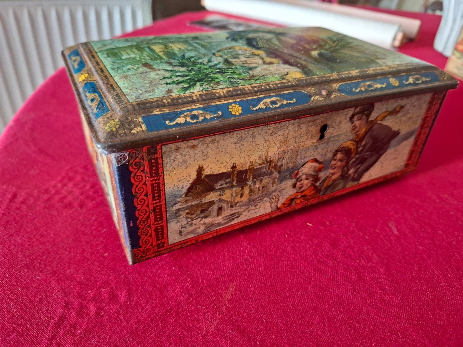 Prachtig antiek kerst blik., Ophalen of Verzenden, Zo goed als nieuw, Overige