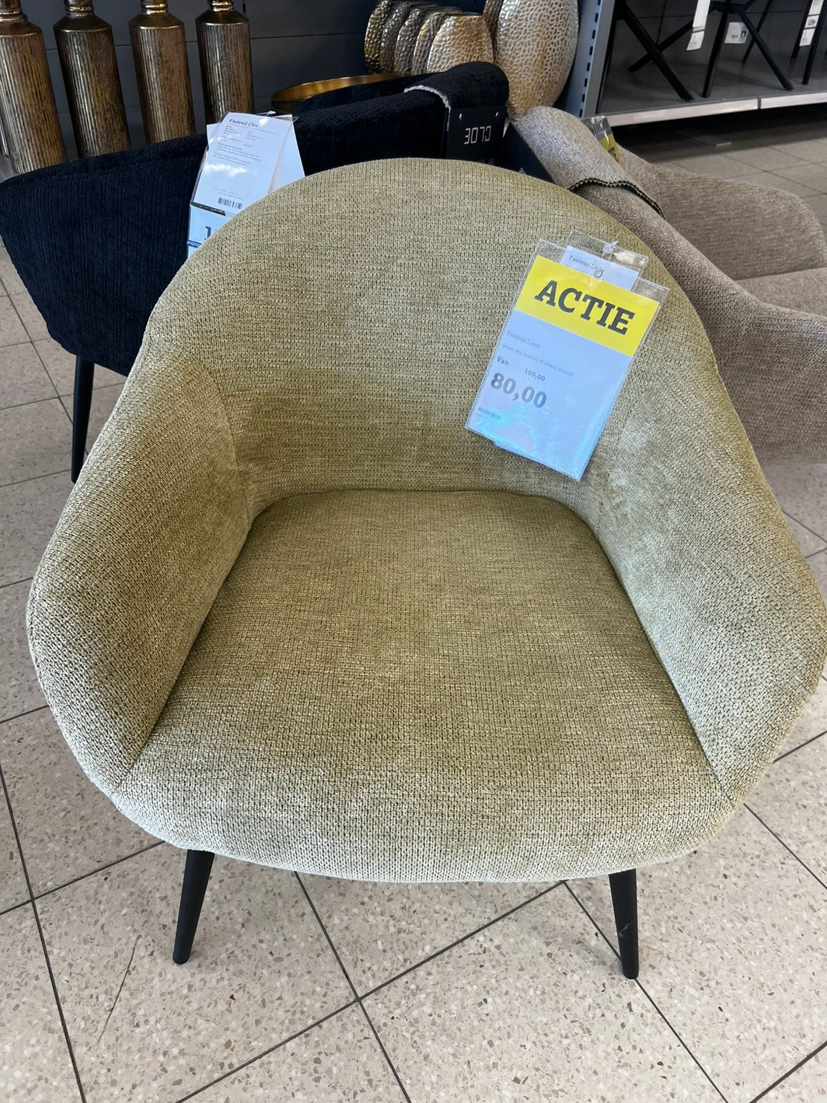 Fauteuil Lieke, Ophalen, Minder dan 75 cm, Nieuw, Stof