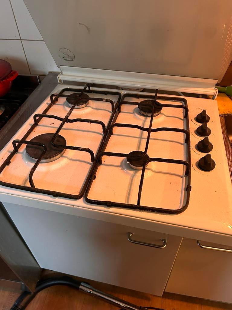 Gaspit met 4 branders - Gebruikt, Ophalen, Gebruikt, 4 kookzones, Gas
