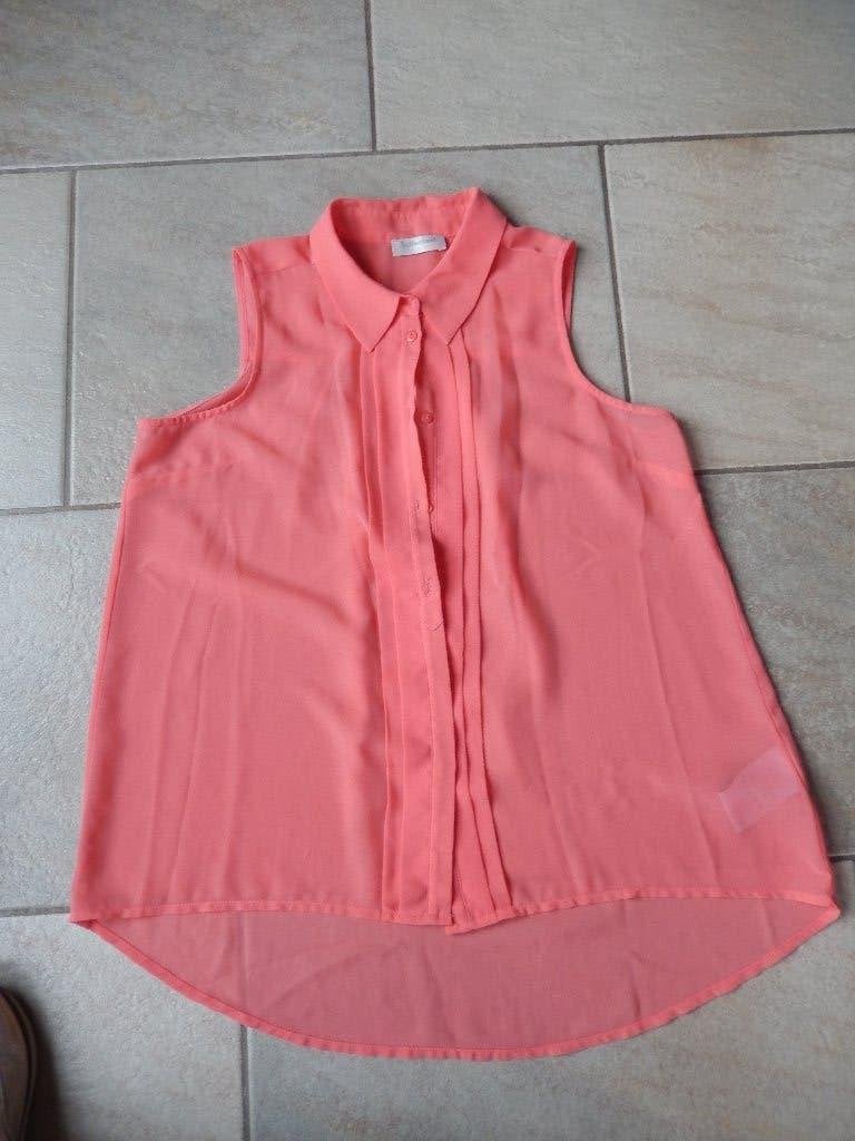 Mooie koraalkleurige mouwloze blouse van Sutherland - maat M, Kleding | Dames, Maat 38/40 (M), Sutherland, Oranje, Ophalen of Verzenden